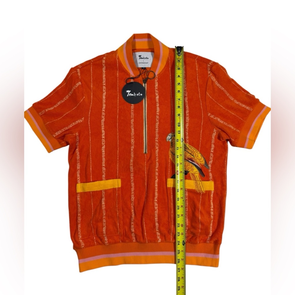 Tombolo x Vasquiat Parrot El pájaro Cubano Organic Cotton Terry Shirt Small NWT - Picture 4 of 6